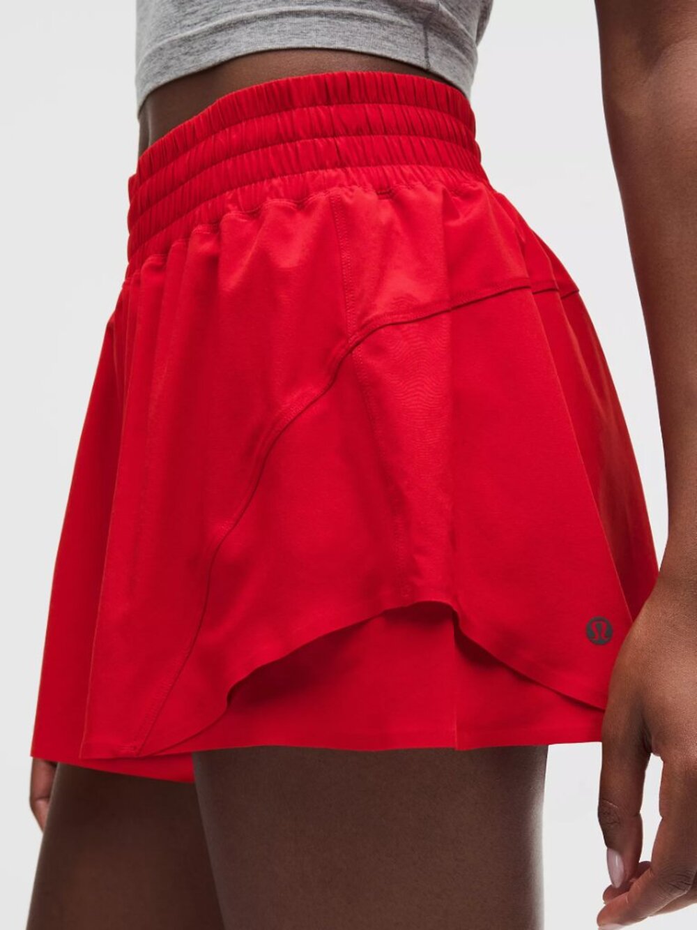 Lululemon Shake it Out High-Rise Run Short in Oxford Red
